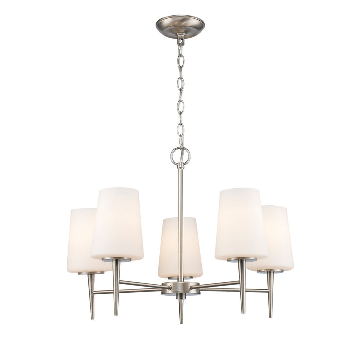 Trans Globe Imports - 71895 BN - Five Light Chandelier - Brushed Nickel