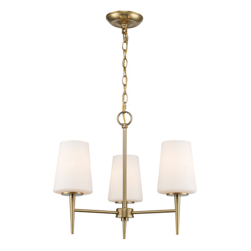 Three Light Chandelier Antique Gold