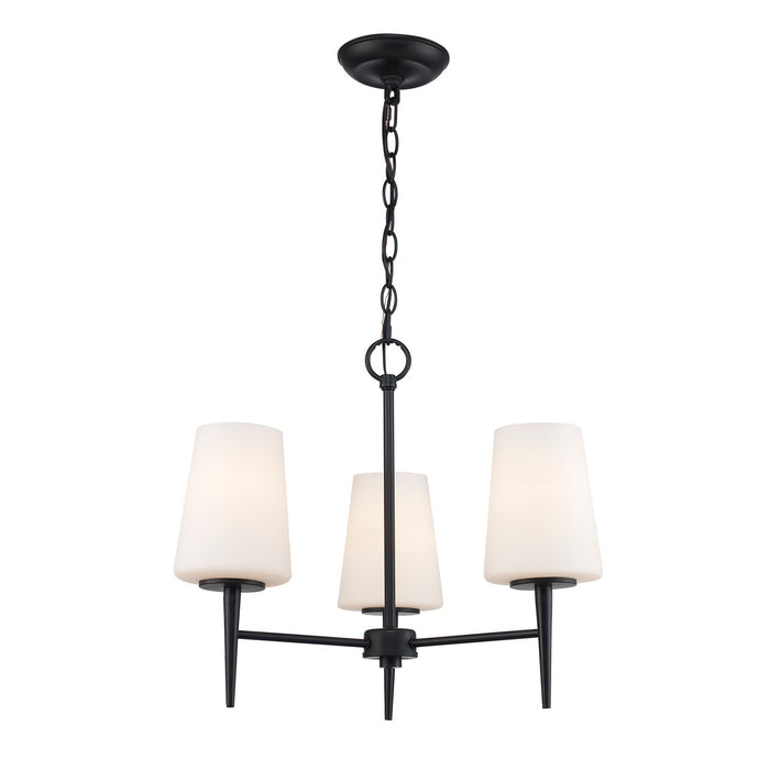 Trans Globe Imports - 71895-3 BK - Three Light Chandelier - Black