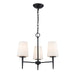 Trans Globe Imports - 71895-3 BK - Three Light Chandelier - Black