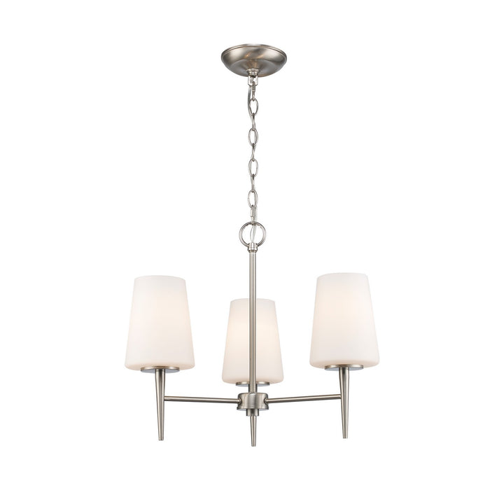 Trans Globe Imports - 71895-3 BN - Three Light Chandelier - Brushed Nickel