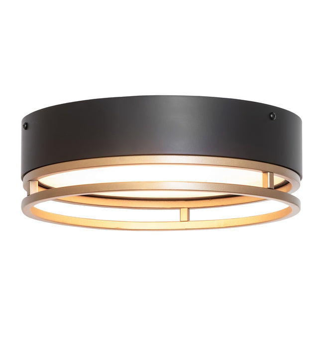 Meyda Tiffany - 235253 - LED Flushmount - Cilindro - Matte Black & Gold Metallic