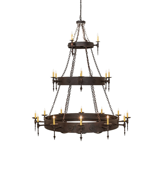 Meyda Tiffany - 248627 - 24 Light Chandelier - Warwick - Copper Rust