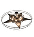 Meyda Tiffany - 249900 - Six Light Semi-Flushmount - Texas Star - Solar Black