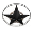 Meyda Tiffany - 249900 - Six Light Semi-Flushmount - Texas Star - Solar Black