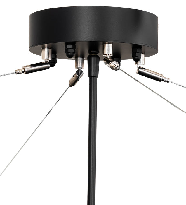 Meyda Tiffany - 249900 - Six Light Semi-Flushmount - Texas Star - Solar Black