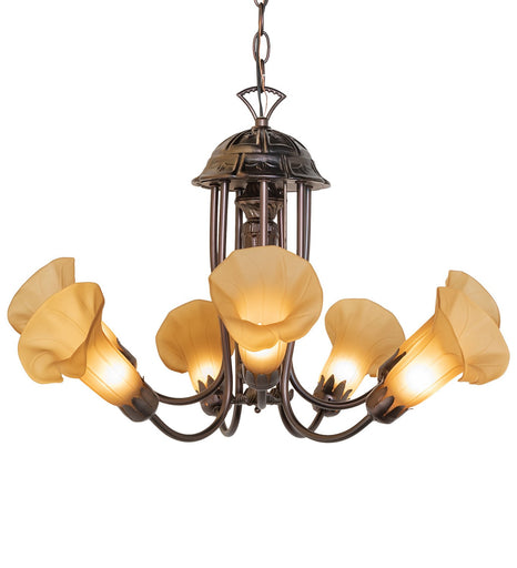 Amber Seven Light Chandelier