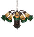 Meyda Tiffany - 251604 - 12 Light Chandelier - Stained Glass Pond Lily - Mahogany Bronze