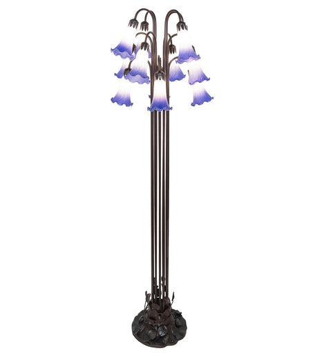 Blue/White 12 Light Floor Lamp