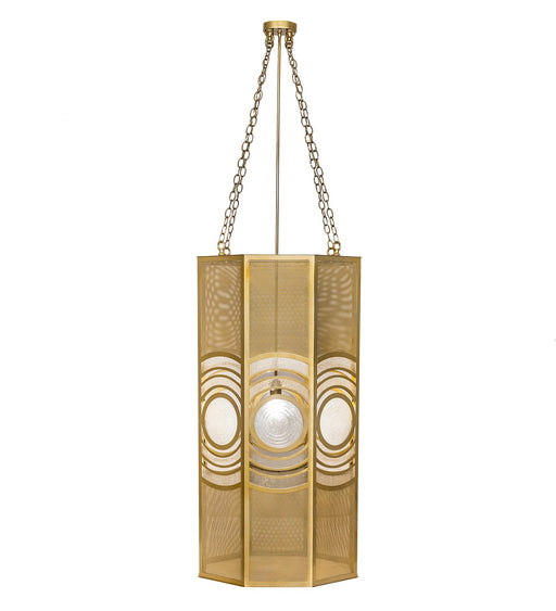 Meyda Tiffany - 258068 - LED Pendant - Lighthouse - Buttered Brass