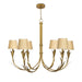 Regina Andrew - 16-1416GLD-RAT - Six Light Chandelier - River Reed - Antique Gold Leaf