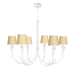 Regina Andrew - 16-1416WT-RAT - Six Light Chandelier - River Reed - White