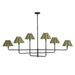 Regina Andrew - 16-1454BB-GRN - Six Light Chandelier - Polly - Blackened Brass