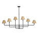 Regina Andrew - 16-1454BB-RAT - Six Light Chandelier - Polly - Blackened Brass