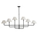 Regina Andrew - 16-1454BB-WT - Six Light Chandelier - Polly - Blackened Brass