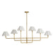 Regina Andrew - 16-1454NB-WT - Six Light Chandelier - Polly - Natural Brass