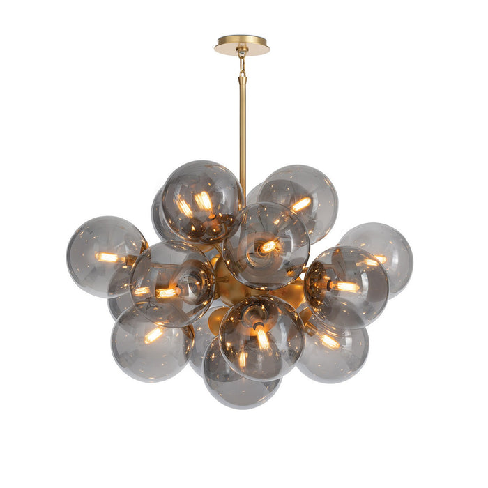 Regina Andrew - 16-1474NB-SMK - 17 Light Chandelier - Shine - Natural Brass