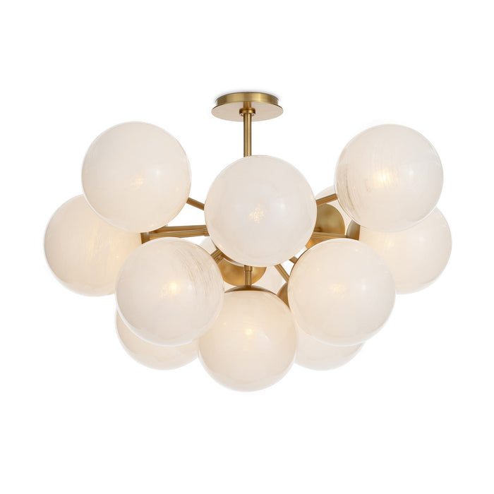 Regina Andrew - 16-1475NB-SRL - 13 Light Flush Mount - Shine - Natural Brass