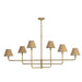 Regina Andrew - 16-1454NB-RAT - Six Light Chandelier - Polly - Natural Brass