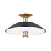 Troy Lighting - C4416-PBR/SBK - Three Light Semi Flush Mount - Larkin - Patina Brass/Soft Black