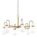 Troy Lighting - F3430-PBR - Six Light Chandelier - Maple - Patina Brass