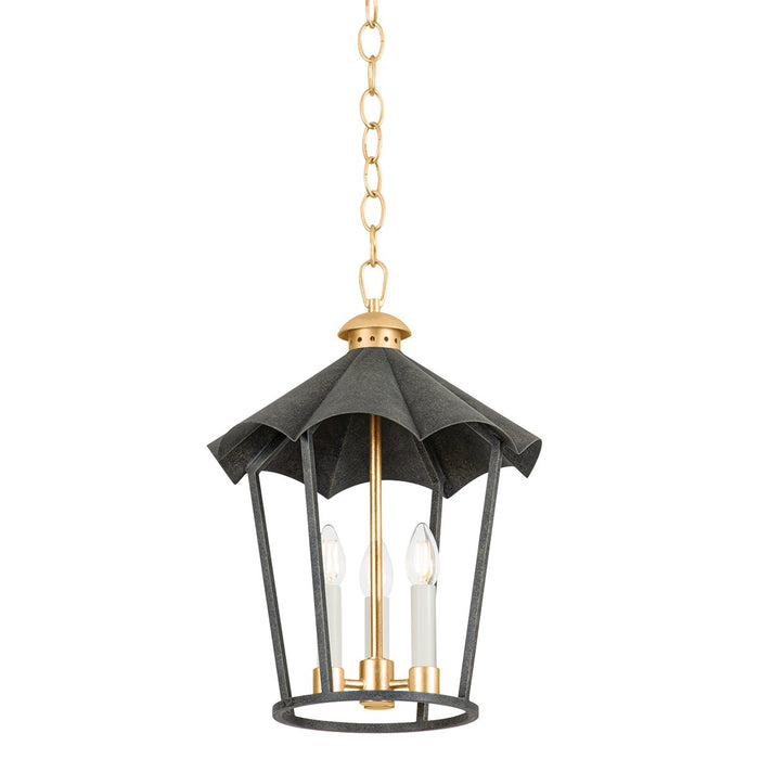 Troy Lighting - F3714-VGL/FRN - Three Light Lantern - Wildomar - Vintage Gold Leaf/French Iron