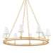 Hudson Valley - 4408-AGB - Eight Light Chandelier - Swanton - Aged Brass