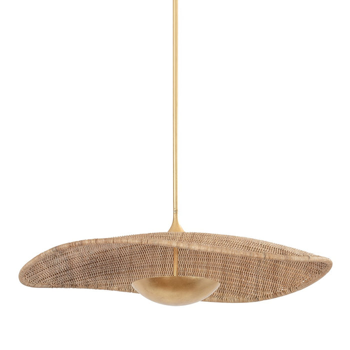 Hudson Valley - 4934-VGL - LED Pendant - Shiloh - Vintage Gold Leaf