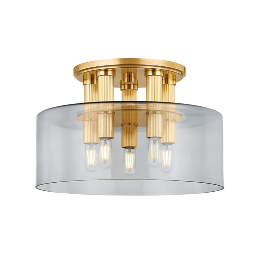 Crystler Five Light Flush Mount