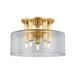 Hudson Valley - 5135-AGB - Five Light Flush Mount - Crystler - Aged Brass