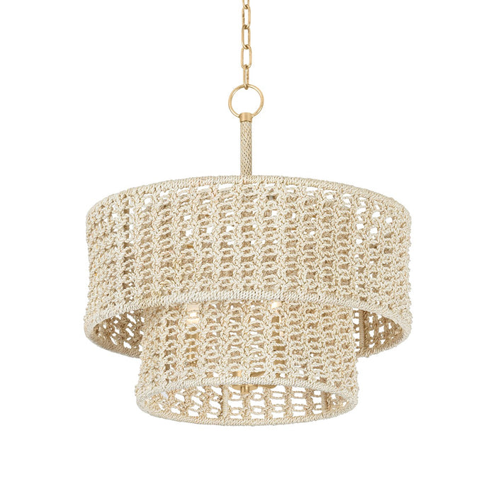 Hudson Valley - 5822-VGL - Three Light Pendant - Yorkhill - Vintage Gold Leaf