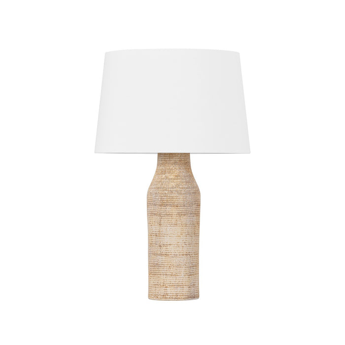 Hudson Valley - L1529-AGB/CBW - One Light Table Lamp - Medina - Aged Brass/Ceramic Basketweave