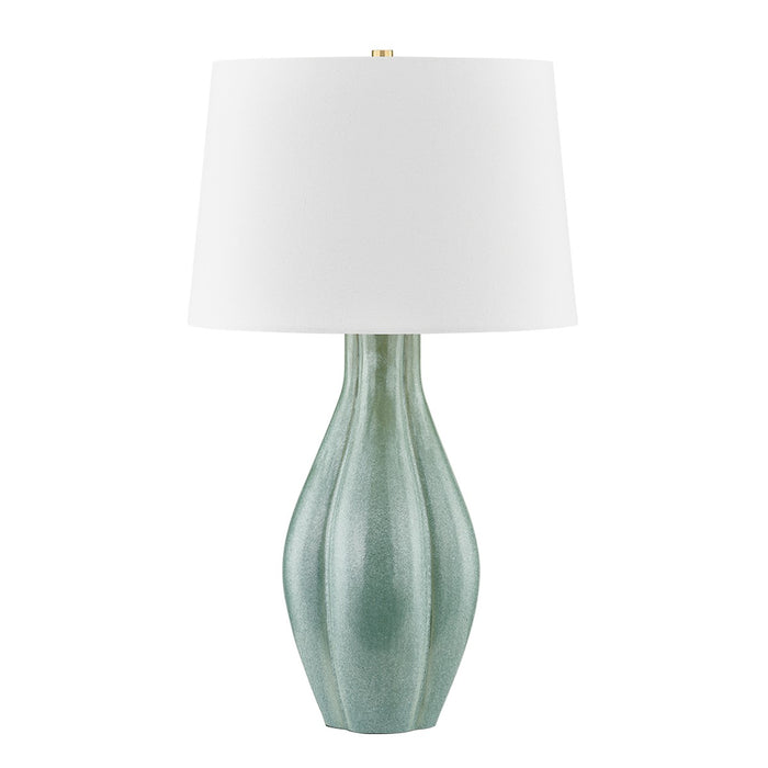 Hudson Valley - L7231-AGB/C09 - One Light Table Lamp - Galloway - Aged Brass/Ceramic Moss Ivory