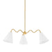 Mitzi - H699803-AGB - Three Light Chandelier - Onda - Aged Brass