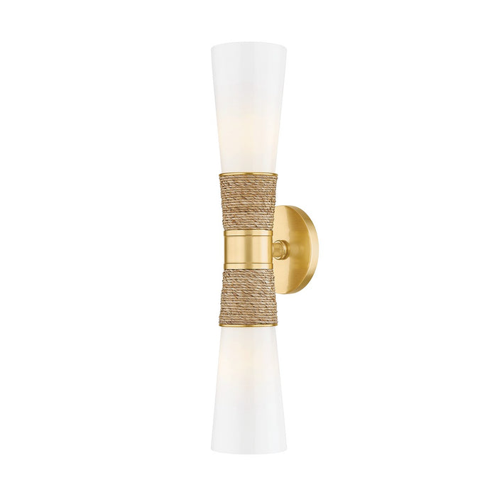 Mitzi - H709102-AGB - Two Light Wall Sconce - Mica - Aged Brass ...