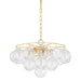 Mitzi - H711806A-AGB - Six Light Chandelier - Mimi - Aged Brass