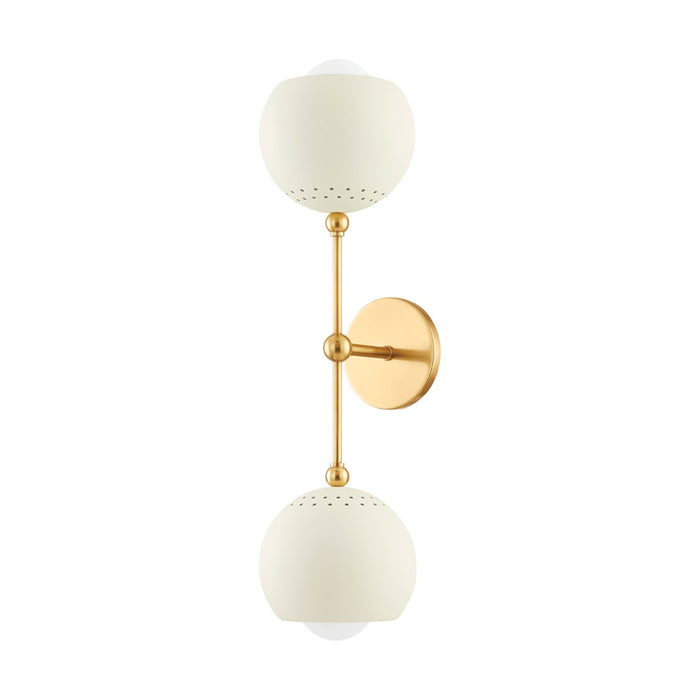 Mitzi - H832102-AGB/SCR - Two Light Wall Sconce - Saylor - Aged Brass/Soft Cream