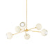 Mitzi - H832806-AGB/SCR - Six Light Chandelier - Saylor - Aged Brass/Soft Cream