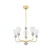 Mitzi - H904805-AGB/SPG - Five Light Chandelier - Doreen - Aged Brass/Soft Peignoir