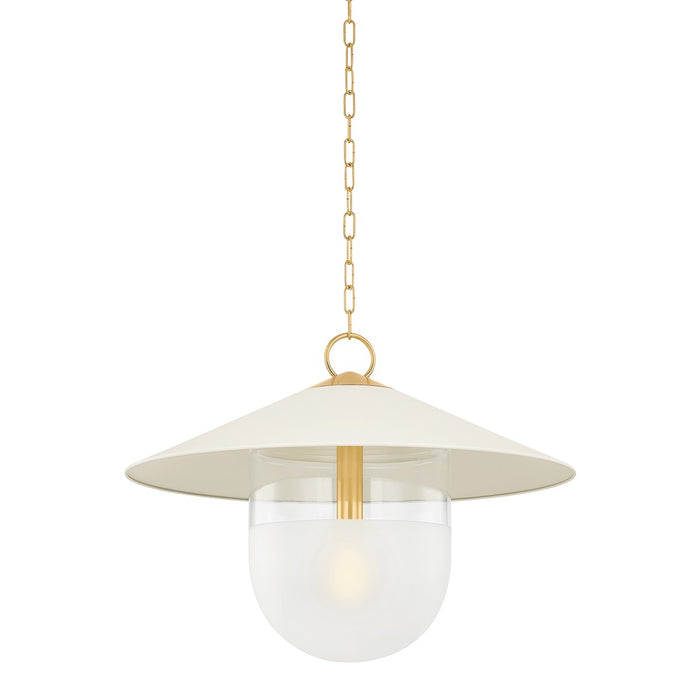 Mitzi - H926701L-AGB/SCR - One Light Pendant - Ressi - Aged Brass/Soft Cream