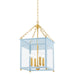 Mitzi - H932704S-AGB/SAO - Four Light Lantern - Rosalie - Aged Brass/Soft Arctic Blue