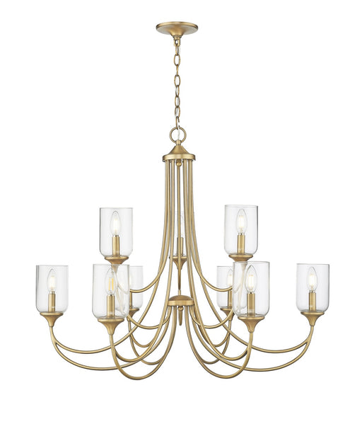 Millennium - 22409-VB - Nine Light Chandelier - Waddingham - Vintage Brass