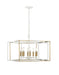 Millennium - 22608-MW/VB - Eight Light Pendant - Lowe - Matte White/Vintage Brass