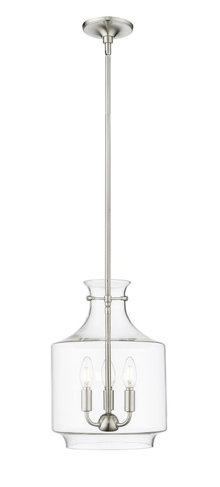 Millennium - 22803-BN - Three Light Pendant - Mahannah - Brushed Nickel