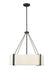 Millennium - 28203-MB/WH - Three Light Pendant - Telfar - Matte Black/White