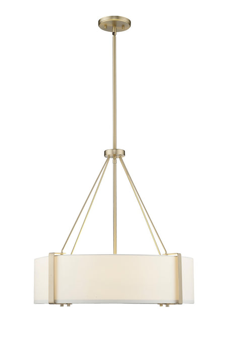 Millennium - 28203-MG/WH - Three Light Pendant - Telfar - Modern Gold/White