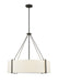 Millennium - 28206-MB/WH - Six Light Pendant - Telfar - Matte Black/White