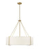 Millennium - 28206-MG/WH - Six Light Pendant - Telfar - Modern Gold/White