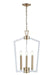 Millennium - 4523-MW/MG - Three Light Pendant - Lizabeth - Matte White/Modern Gold