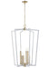 Millennium - 4526-MW/MG - Six Light Pendant - Lizabeth - Matte White/Modern Gold